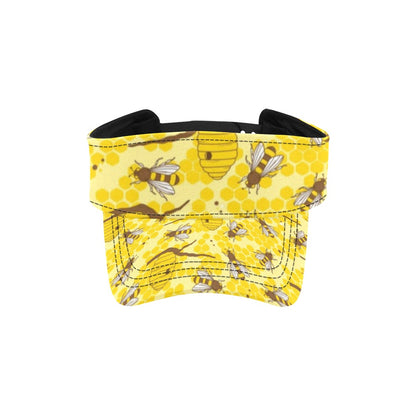 Bee With Honeycomb Print Design LKS302 Unisex Sun Visor