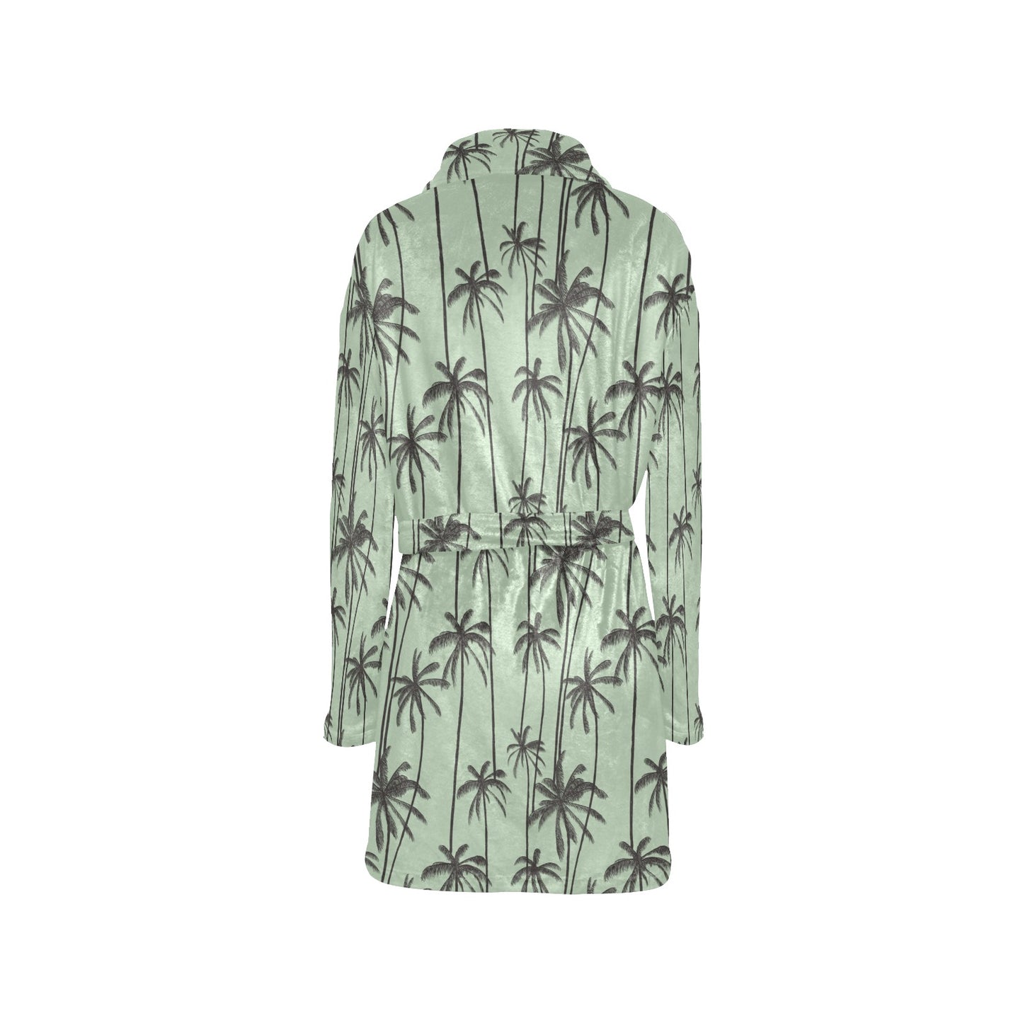 Palm Tree Pattern Print Design A04 Women's Fleece Robe