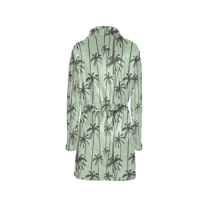Palm Tree Pattern Print Design A04 Women's Fleece Robe