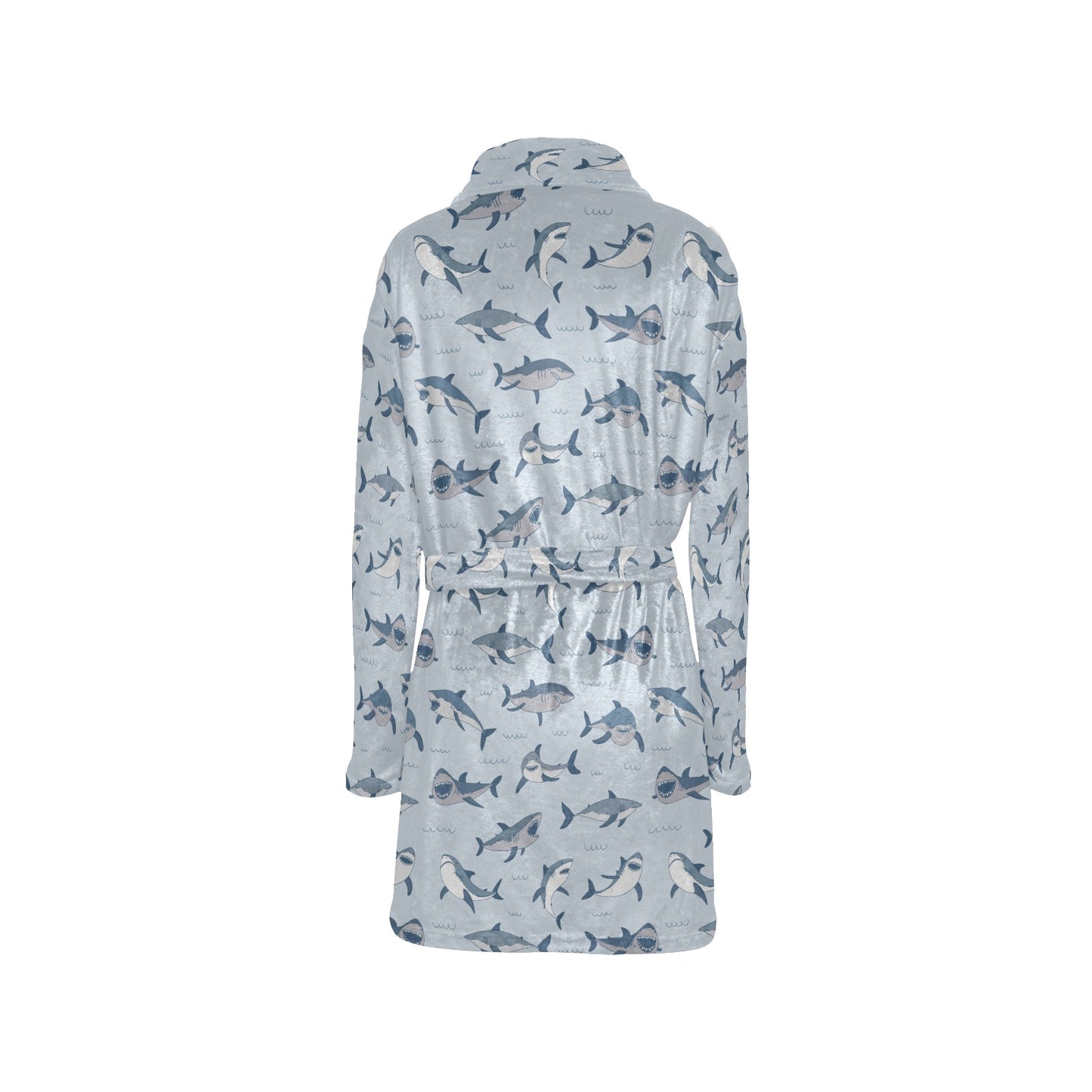 Shark Print Design LKS304 Women's Fleece Robe