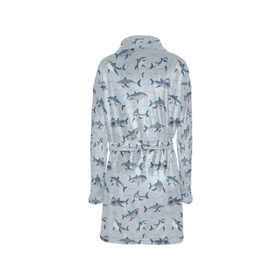 Shark Print Design LKS304 Women's Fleece Robe