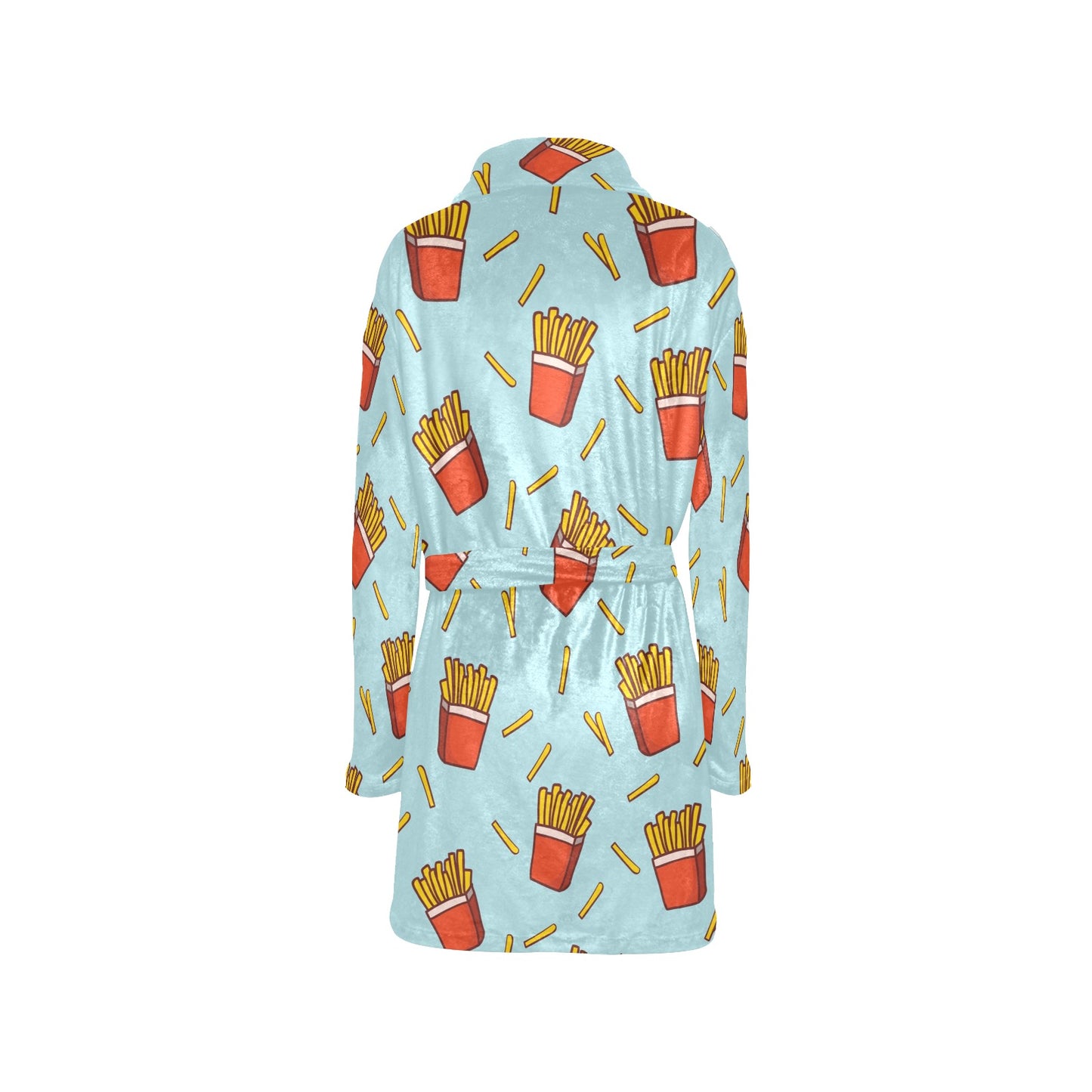 French Fried Pattern Print Design 02 Women's Fleece Robe