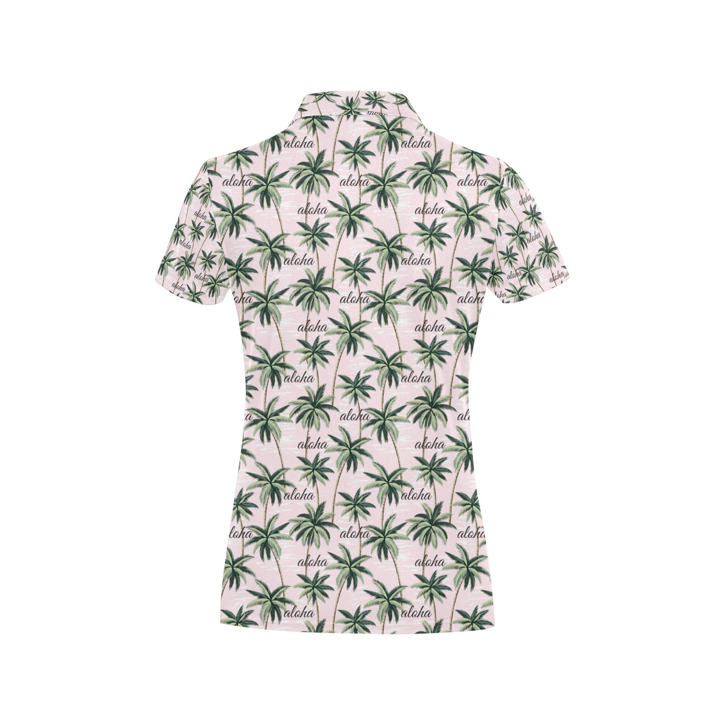Aloha Beach Pattern Design Themed Print Women's Polo Shirt