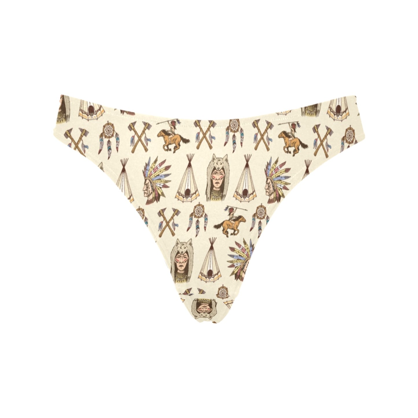 Native Indian Pattern Design Print Women's Thongs