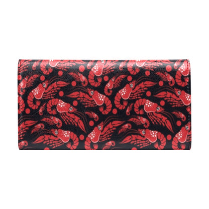 Shrimp Print Design LKS303 Women's Trifold Wallet