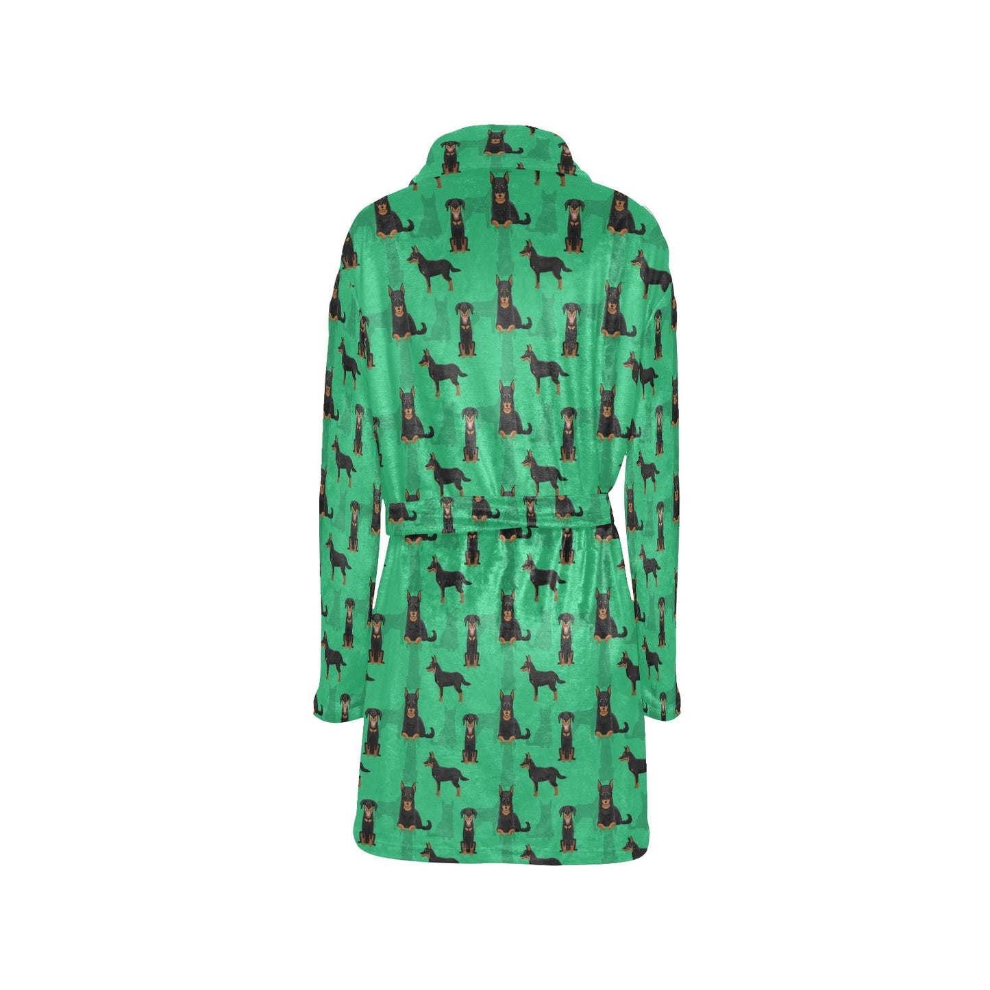 Beauceron Pattern Print Design 01 Women's Fleece Robe