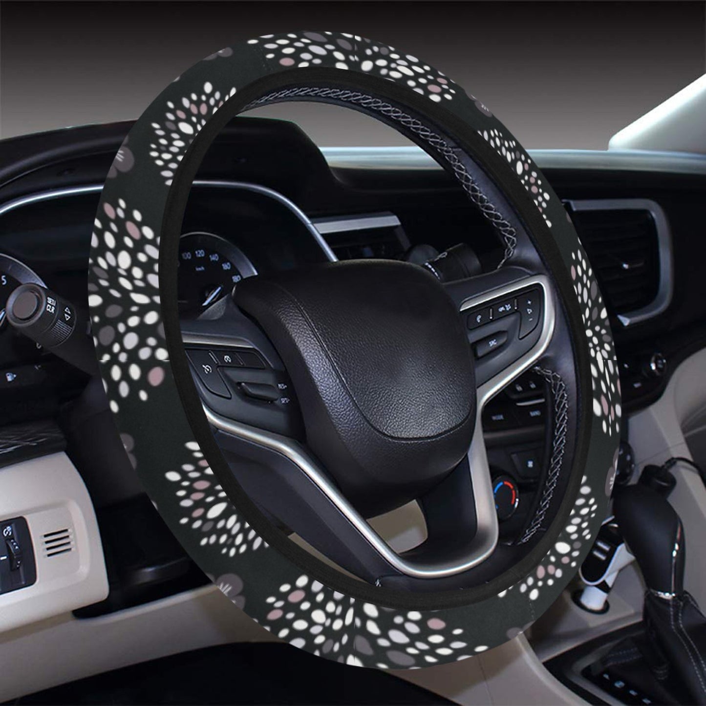 Tree Of Life Print Design LKS304 Steering Wheel Cover with Elastic Edge