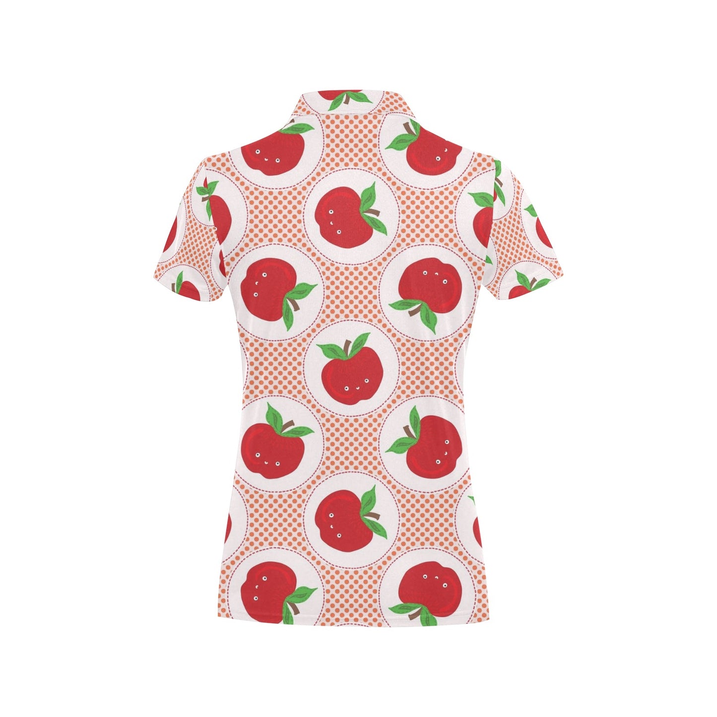 Apple Pattern Print Design AP08 Women's Polo Shirt