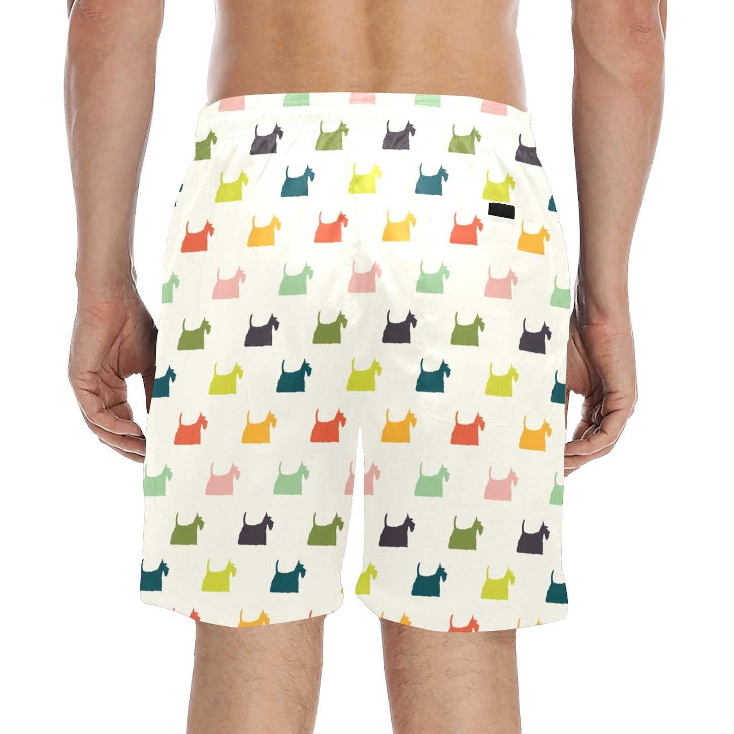 Scottish Terriers Print Design LKS305 Men's Swim Trunks Beach Shorts