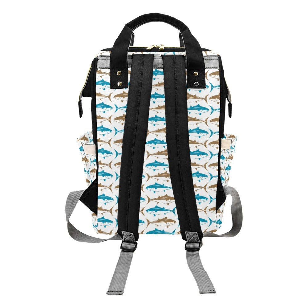 Tuna Fish Print Design LKS301 Diaper Bag Backpack
