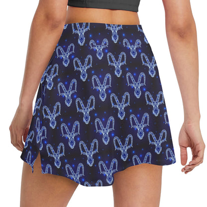 Goat Print Design LKS401 17" Golf & Pickleball Skort with Pockets