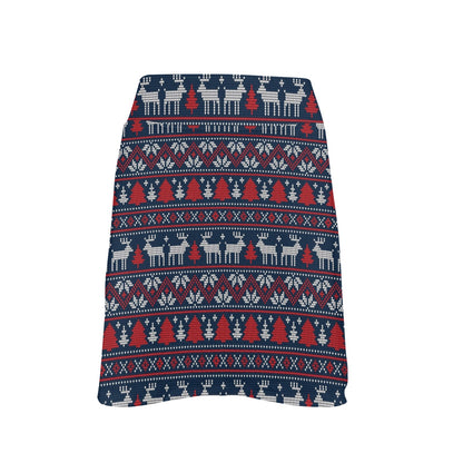 Reindeer Print Design LKS405 17" Golf & Pickleball Skort with Pockets