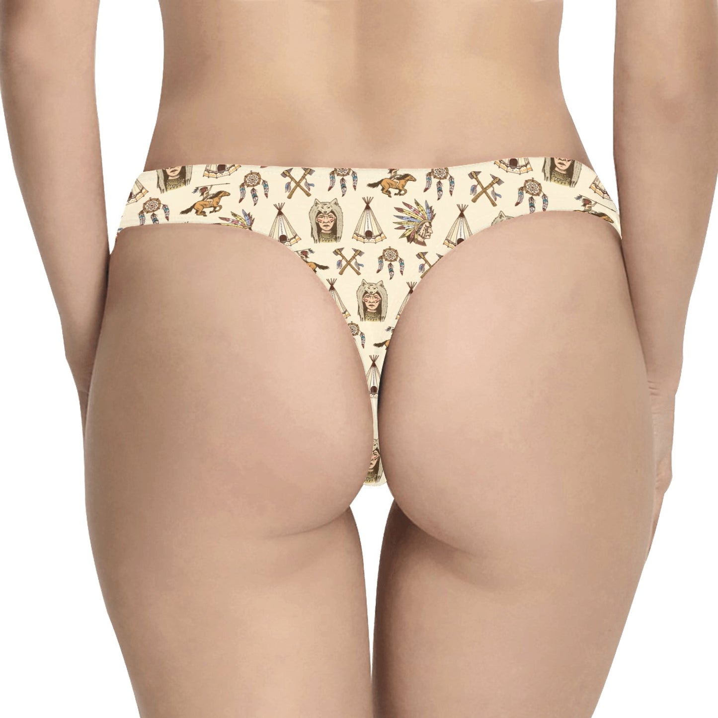 Native Indian Pattern Design Print Women's Thongs