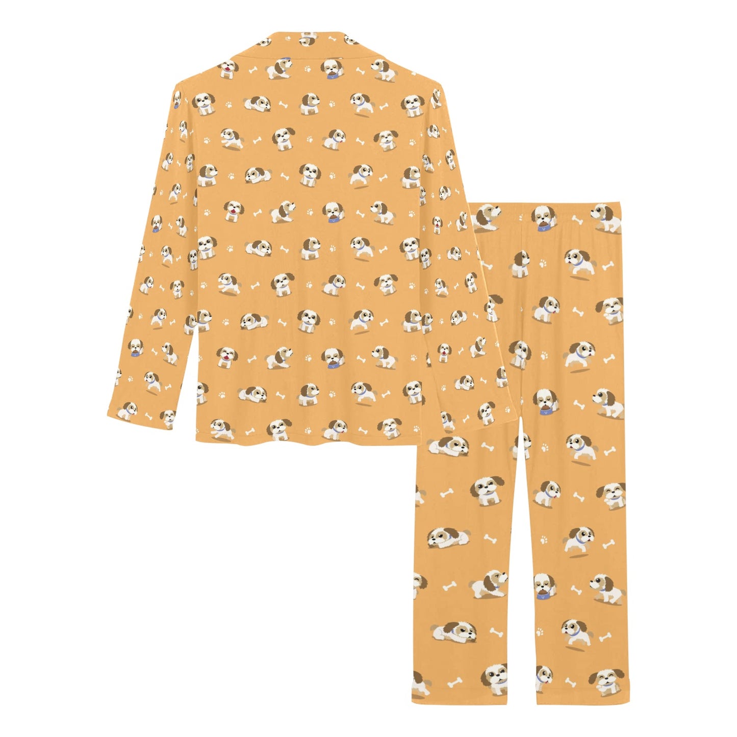 Shih Tzu Print Design LKS304 Women's Long Pajama Set