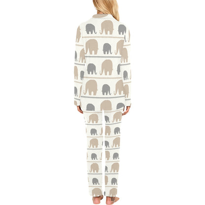 Elephant Cute Women's Long Pajama Set