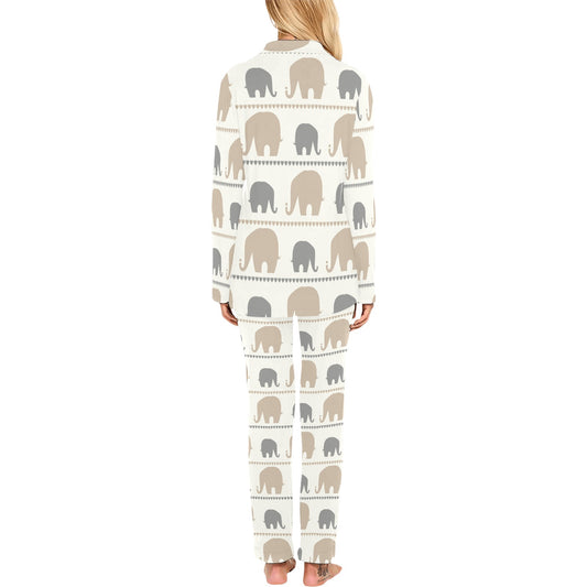 Elephant Cute Women's Long Pajama Set