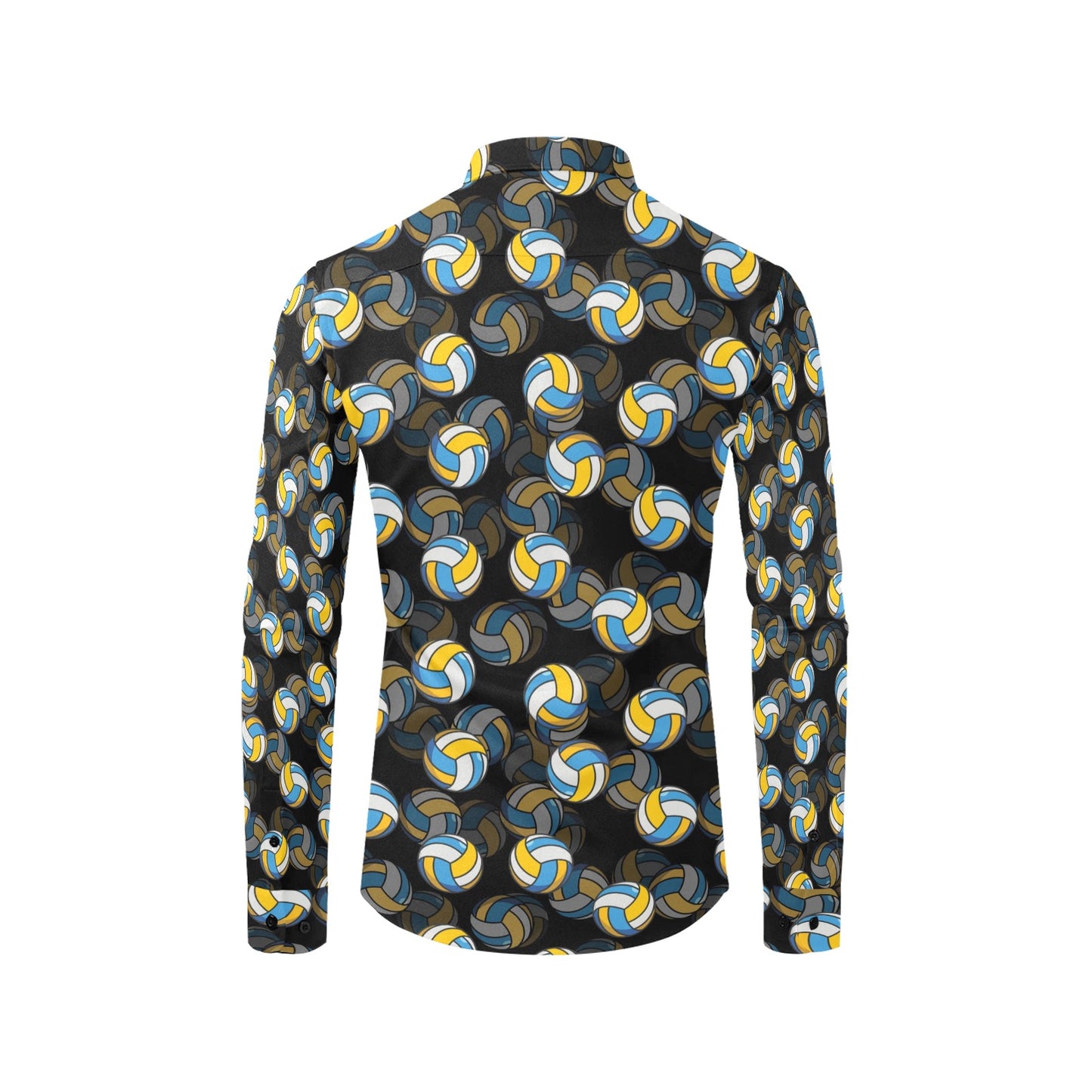 Volleyball Print Design LKS302 Men's Long Sleeve Dress Shirt