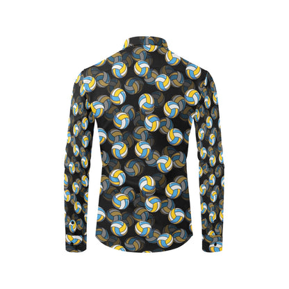 Volleyball Print Design LKS302 Men's Long Sleeve Dress Shirt
