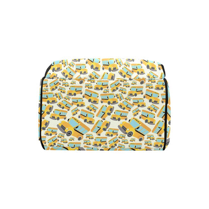 School Bus Print Design LKS301 Diaper Bag Backpack