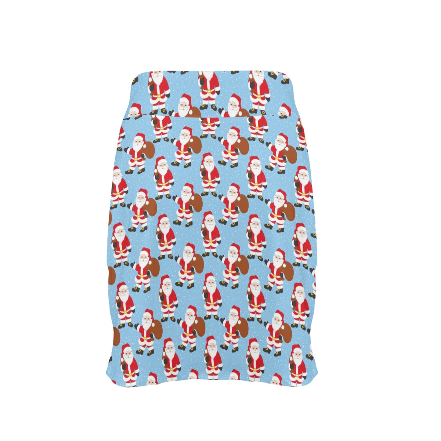 Santa Christmas Themed Print Design LKS305 17" Golf & Pickleball Skort with Pockets