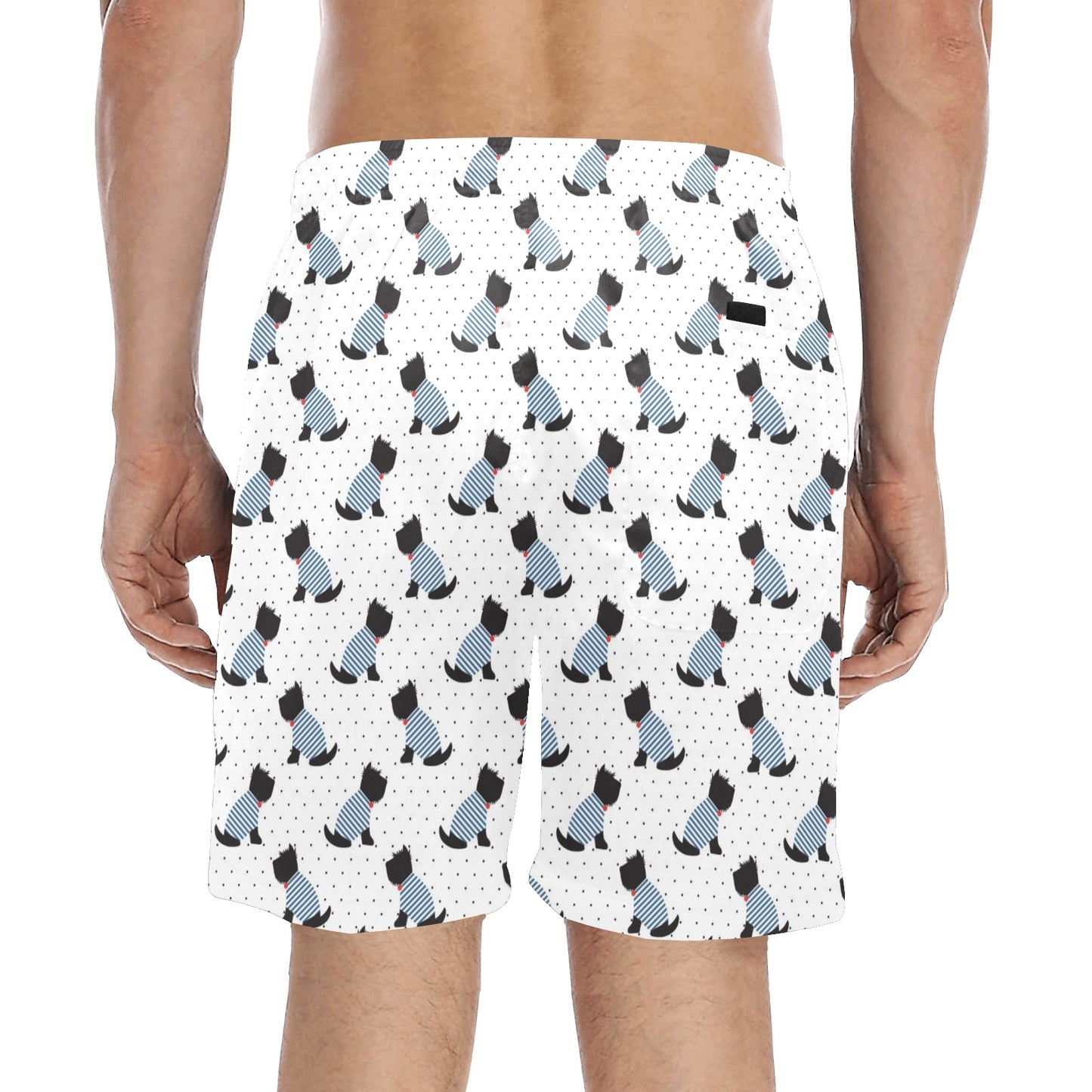Scottish Terriers Print Design LKS3013 Men's Swim Trunks Beach Shorts