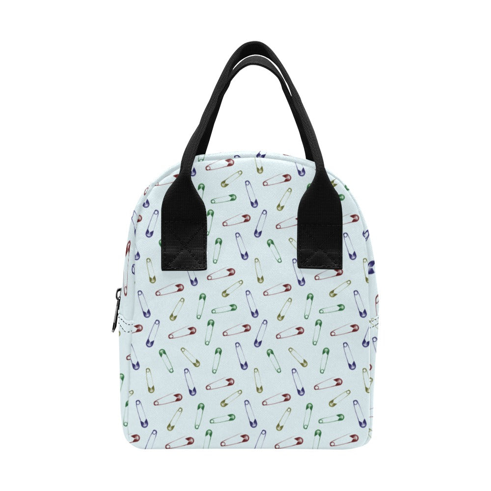 Safety Pin Print Design LKS303 Insulated Lunch Bag