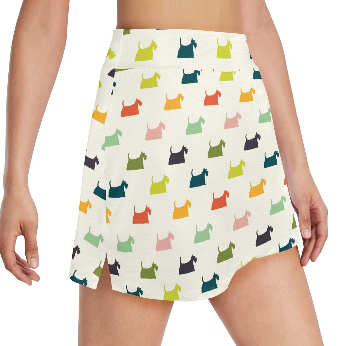Scottish Terriers Print Design LKS305 17" Golf & Pickleball Skort with Pockets