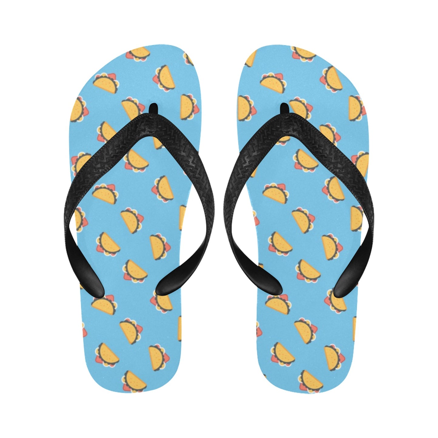Taco Print Design LKS301 Flip Flops