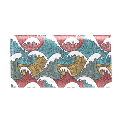 Tribal Wave Pattern Print Women's Trifold Wallet
