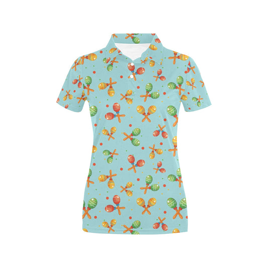Maracas Print Design LKS402 Women's Polo Shirt