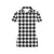 Houndstooth Black White Pattern Print Design 05 Women's Polo Shirt