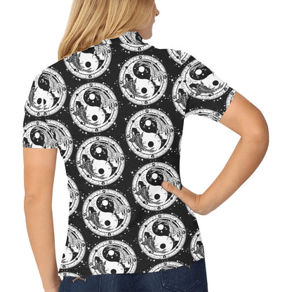 Yin Yang Koi Fish Women's Polo Shirt
