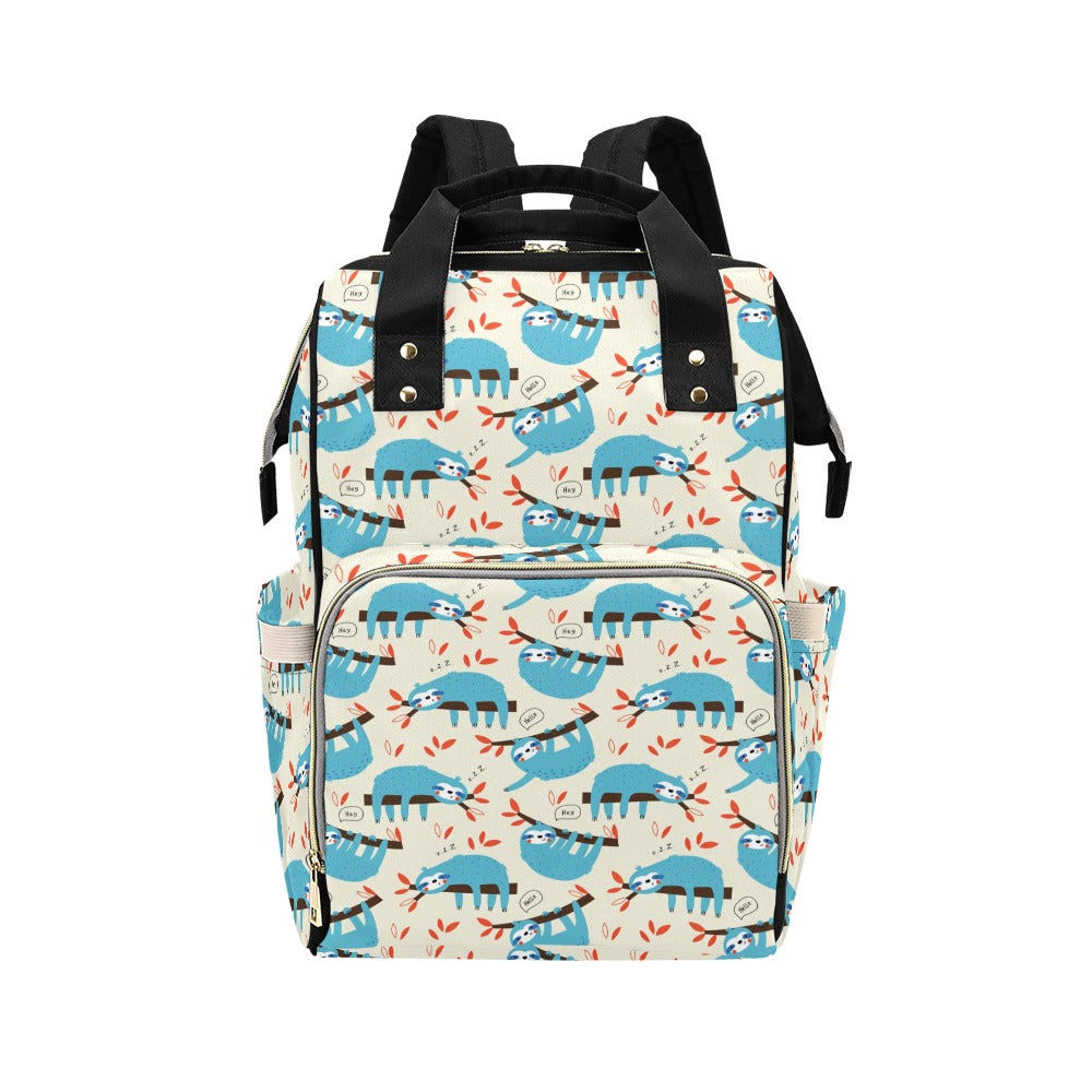 Sloth Print Design LKS3011 Diaper Bag Backpack