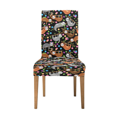 Sloth Print Design LKS306 Dining Chair Slipcover