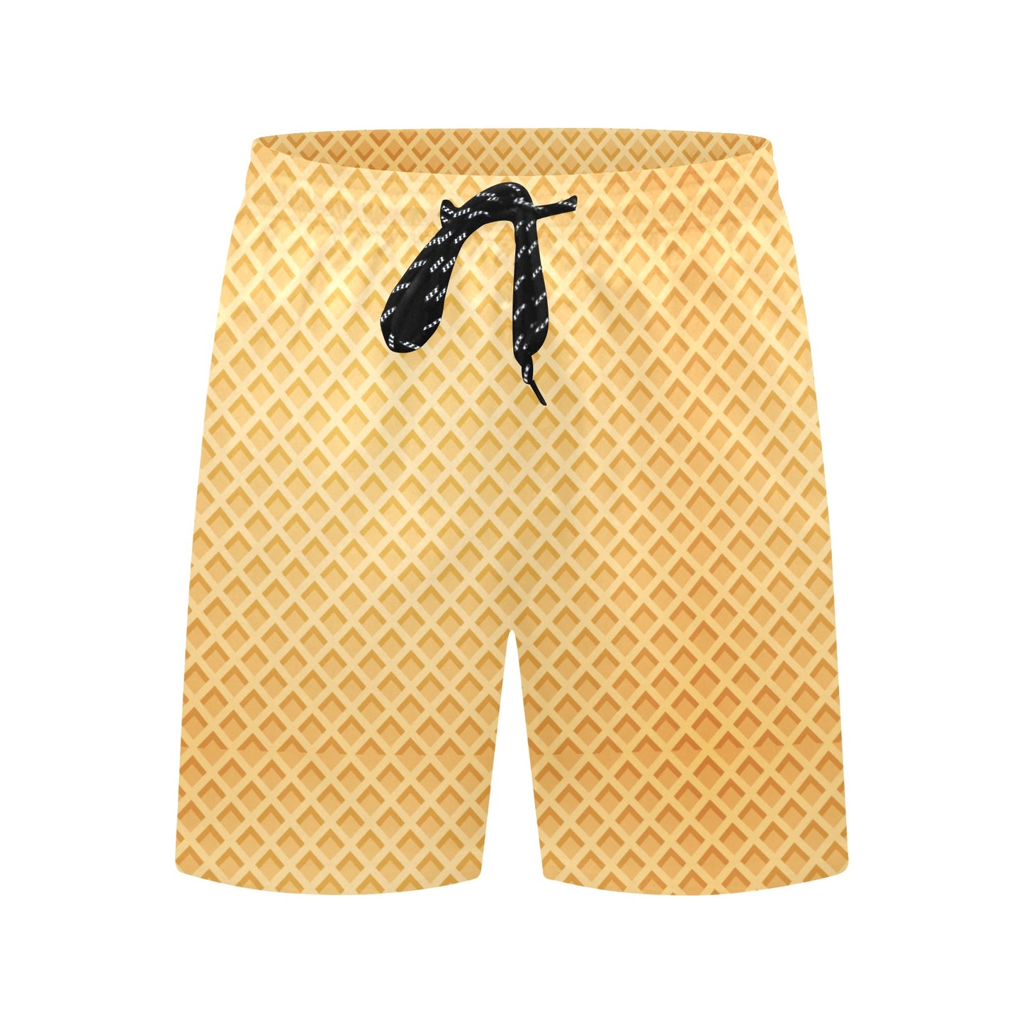 Waffle Texture Print Design LKS302 Men's Swim Trunks Beach Shorts