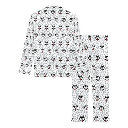 Siberian Huskies Print Design LKS305 Women's Long Pajama Set