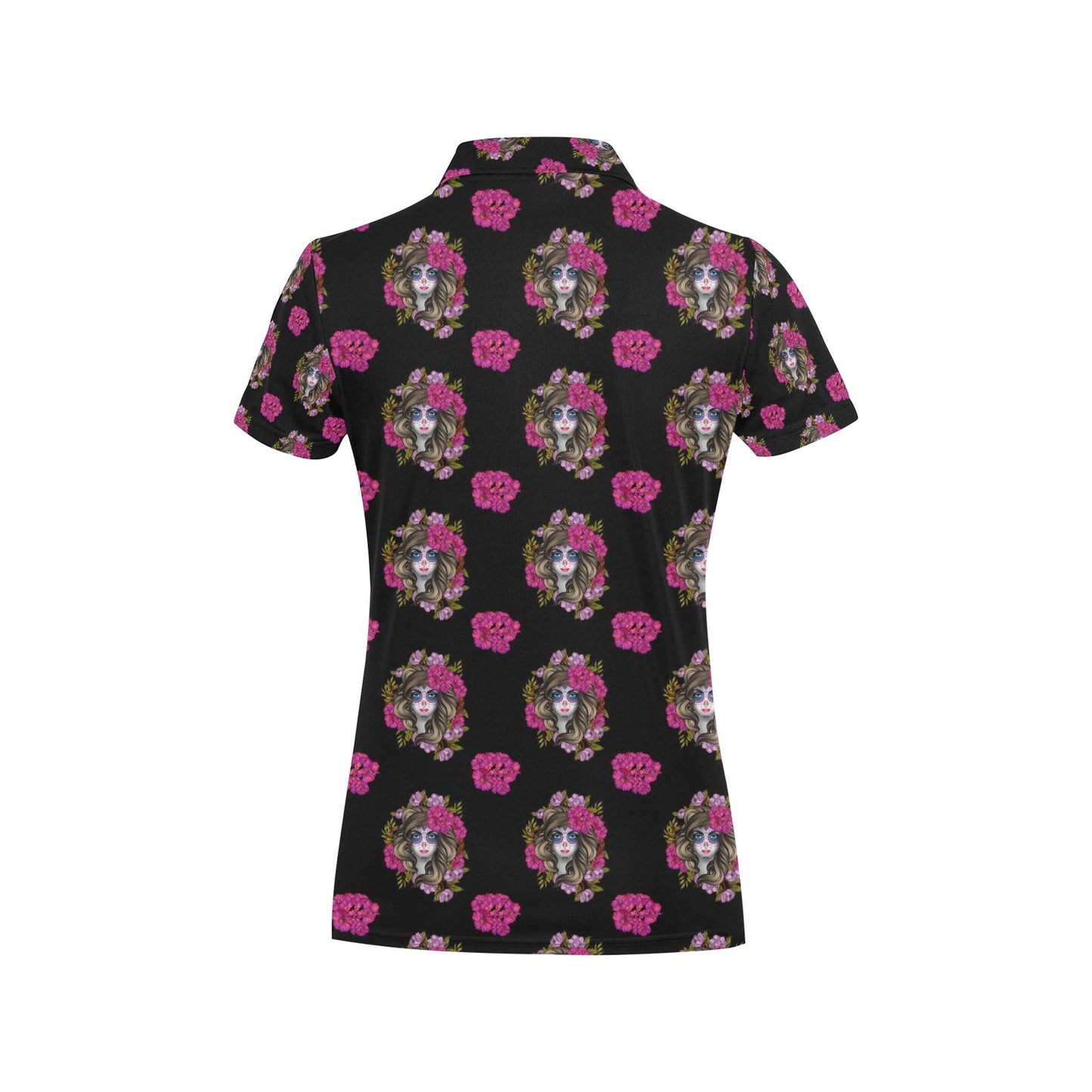 Day of the Dead Makeup Girl Women's Polo Shirt