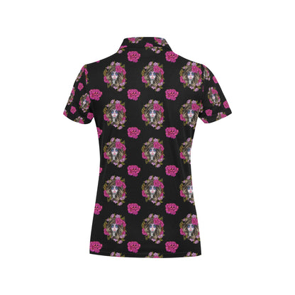 Day of the Dead Makeup Girl Women's Polo Shirt