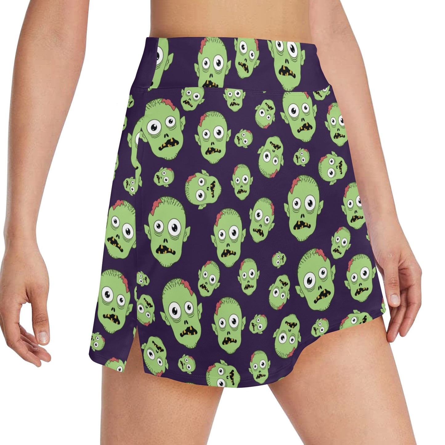 Zombie Print Design LKS303 17" Golf & Pickleball Skort with Pockets