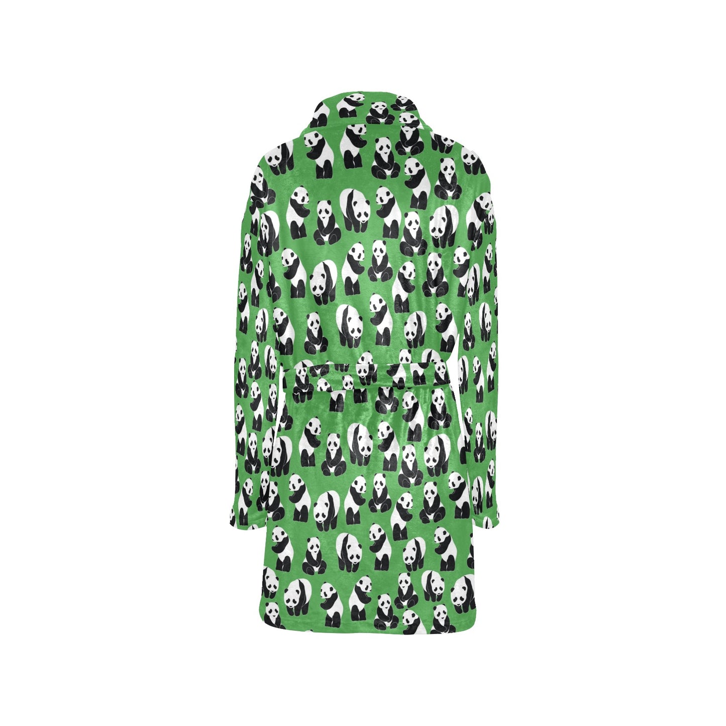 Panda Bear Pattern Themed Print Women's Fleece Robe
