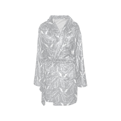 Angel Wings Pattern Print Design 01 Women's Fleece Robe