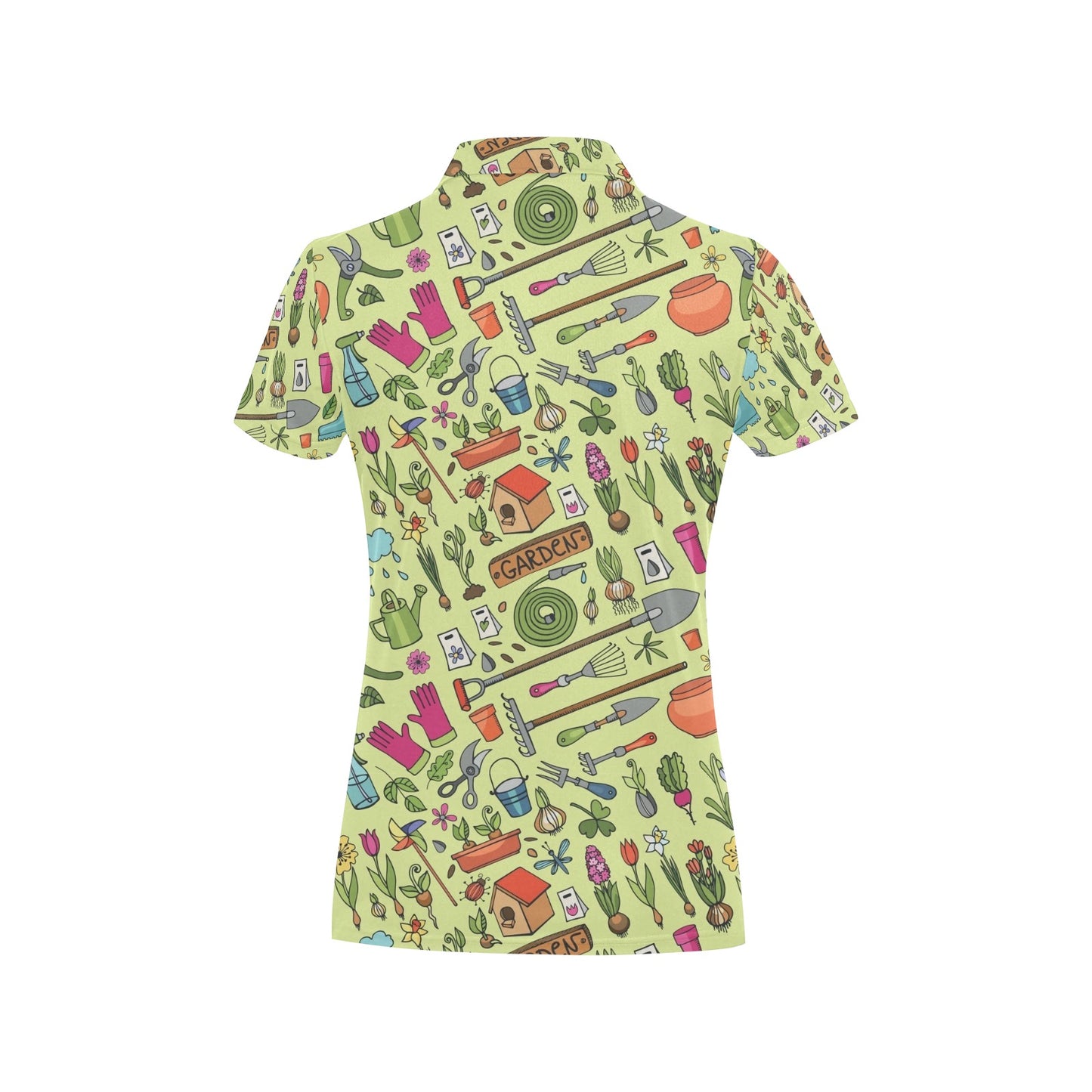 Gardening Pattern Print Design G02 Women's Polo Shirt