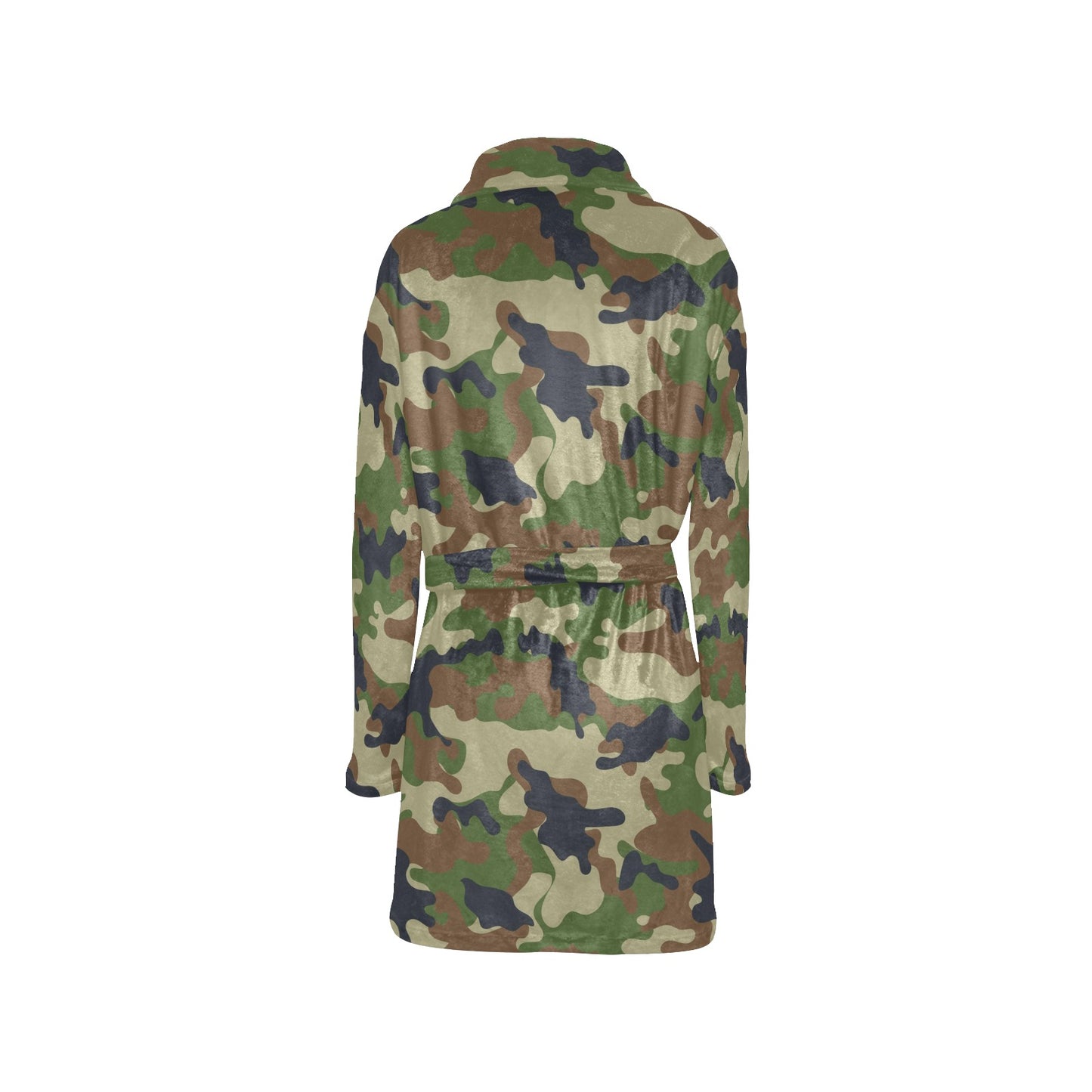 Army Camouflage Pattern Print Design 01 Women's Fleece Robe