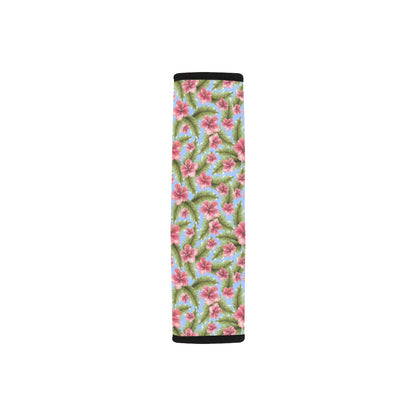Tropical Flower Print Design LKS301 Car Seat Belt Cover