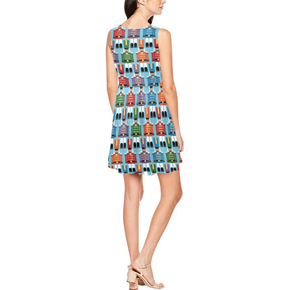 Nutcracker Pattern Print Design A02 Sleeveless Dress