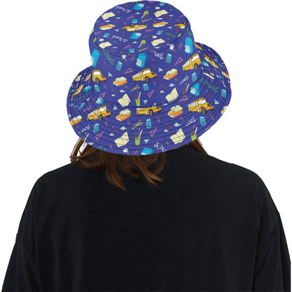 School Bus Print Design LKS307 Unisex Bucket Hat