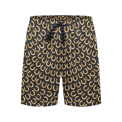 Horseshoe Print Design LKS304 Men's Swim Trunks Beach Shorts