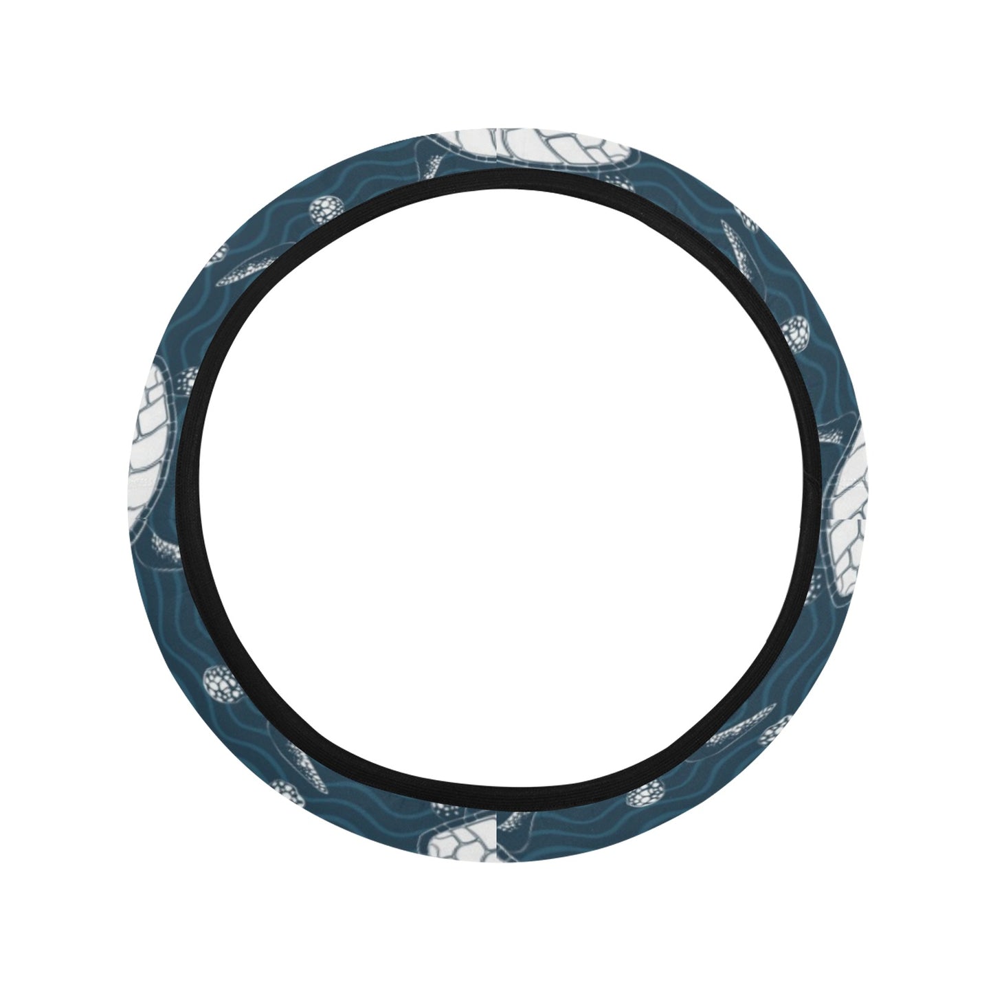 Sea Turtle Print Design LKS3015 Steering Wheel Cover with Elastic Edge