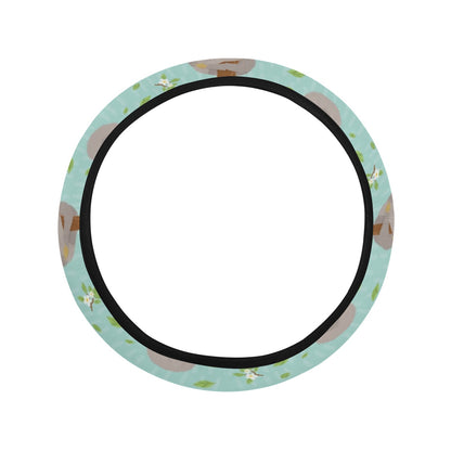 Sloth Print Design LKS305 Steering Wheel Cover with Elastic Edge