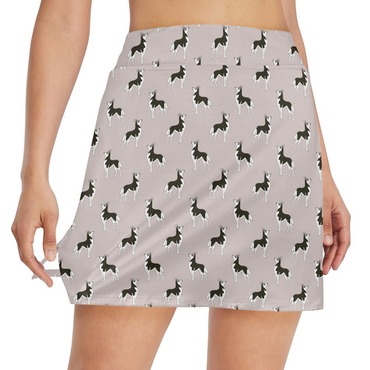Siberian Huskies Print Design LKS301 17" Golf & Pickleball Skort with Pockets